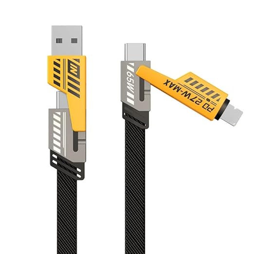 4 in 1 Multifunction Charging Data Cable Type C USB PD 65 MAX Fast Charging Cable 65W for Phone